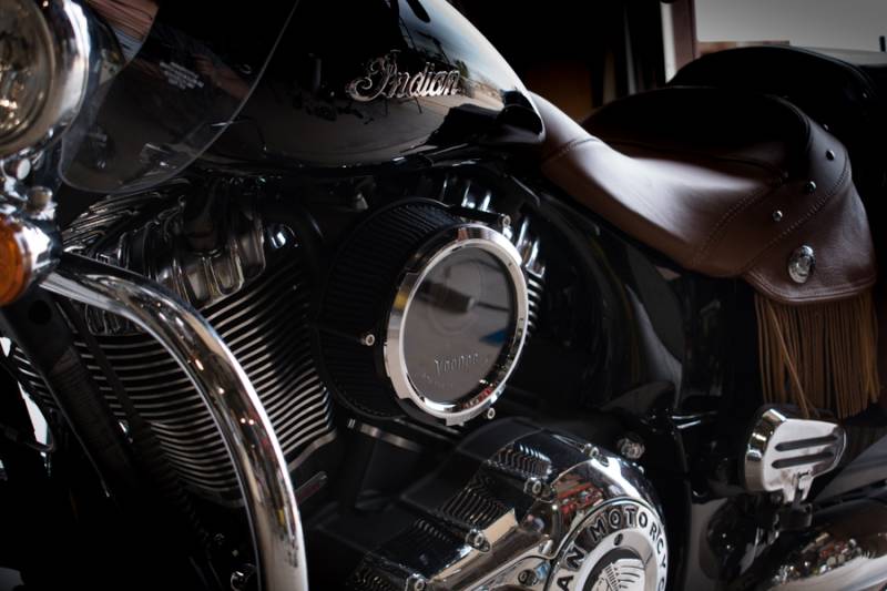 OTB - Voodoo Air Cleaner Kit (Red w/ Chrome Window Bezel) for Indian