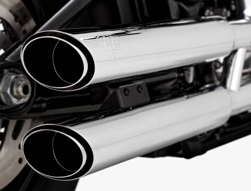 Exhaust Fat Boy Vance & Hines Black Twin Slash 3Inch Slipons for 2018