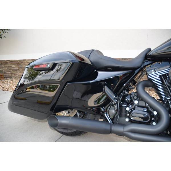 D&D Stubby Cat Black Exhaust System 09-16 FLH