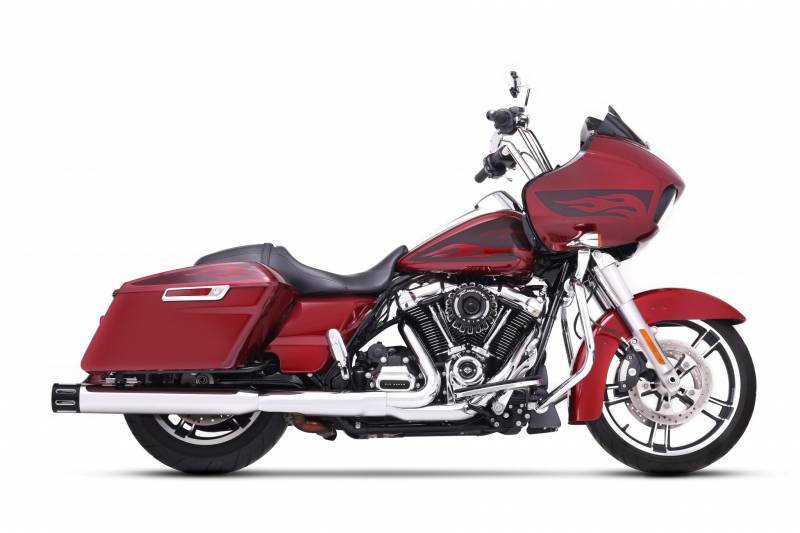 Rinehart 1995-2016 4" Slip-On Exhaust For Harley Touring Chrome with