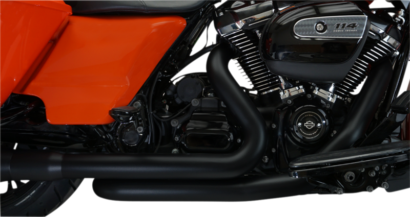 Khrome Werks Aggressor 2 Into 2 Crossover Header - Black with Heat