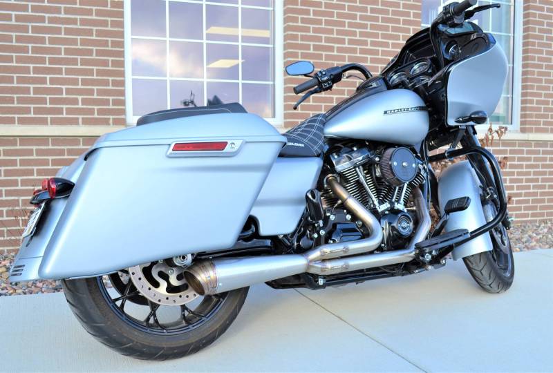 Jackpot RTX Riot 2into1 shorty Exhaust Raw Stainless Steel M8 FLH