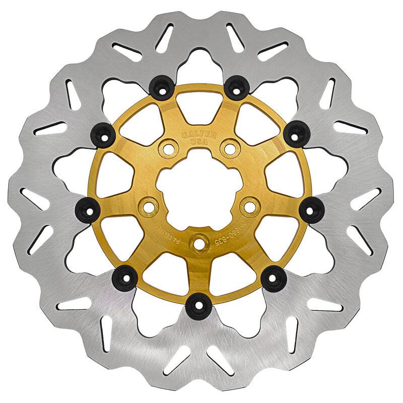 Galfer Brake Rotor - Front 11.8" Standard Floating Wave - Gold Carrier