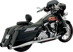 Bassani Xhaust - Bassani Xhaust +P Bagger Stepped True-Duals Systems With Power Curve - EXHAUST +P B1 95-14FL CH