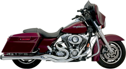 Bassani Xhaust - Bassani Xhaust Road Rage B4 2 Into 1 Megaphone Exhaust - Chrome/Black - Twin Cam Touring