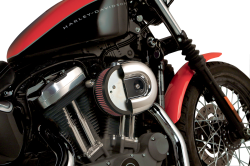 Arlen Ness - Arlen Ness - Big Sucker Performance Air Filter Kits - BIG SCKR XL STK CV PLAIN - Accepts OEM Cover