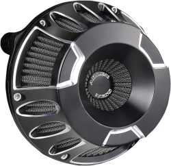 Arlen Ness - Arlen Ness Inverted Air Cleaner - Deep Cut Black - Twin Cam FBW