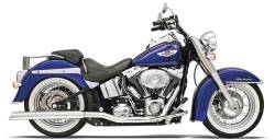 Bassani Xhaust - Bassani Xhaust Power Curve True-Duals Crossover Header Pipes For Softails - EXHAUST TRUDuals 86-06ST