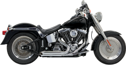 Bassani Xhaust - Bassani Xhaust Pro Street Turn Out Exhaust - Chrome - Evolution/Twin Cam Softail