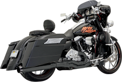 Bassani Xhaust - Bassani Xhaust 4 Inch Road Rage II B1 Power 2 Into 1 Straight Exhaust - Black - Twin Cam Touring