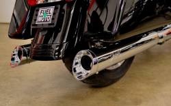 Jackpot - Jackpot Hi Roller Slip On Mufflers - Chrome with Chrome Slash End Caps Milwaukee-8