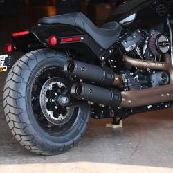 S&S Cycle Grand National Slip On Mufflers for M8 Fat Bob