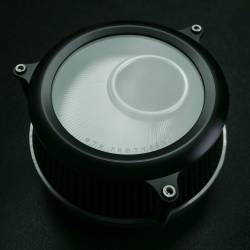 OTB Prototypes - OTB - Voodoo Air Cleaner Kit (Silver w/ Black Window Bezel) for Indian Touring models with 111" Engines