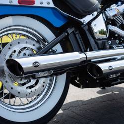 S&S Cycle - S&S Cycle 4" Slash Cut Chrome Slip On Mufflers