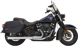 Bassani Xhaust - Bassani Xhaust Road Rage 2 Into 1 Exhaust - Chrome - M8 Softail Deluxe Heritage