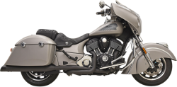 Bassani Xhaust - Bassani Cross Under True Duals Black Indian Chieftain Roadmaster