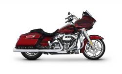 Rinehart - Rinehart 1995-2016 4" Slip-On Exhaust For Harley Touring Chrome with Chrome End Caps