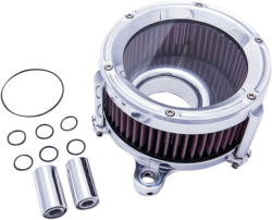 Trask Performance - Trask Assault Charge High-Flow Air Cleaner - Chrome - M8 Models