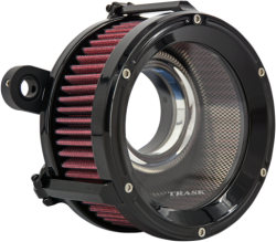 Trask Performance - Trask Assault Charge High-Flow Air Cleaner - Gloss Black - Twin Cam Cable Operated Models