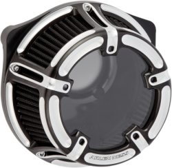 Arlen Ness - Arlen Ness Method Clear Air Cleaner - Black with Machined Accents - Twin Cam FBW 