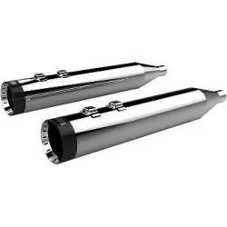 Khrome Werks - Khrome Werks 4.50 HP-Plus Mufflers Twin Cam FLH Chrome w/ Turbine tip