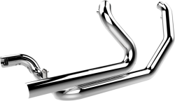 Khrome Werks - Khrome Werks Crossover Header Chrome w/Heat Shields Twin Cam 09-16