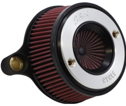 S&S Cycle Stealth Air Stinger Air Cleaner Kit - Chrome Ring - Milwaukee Eight 