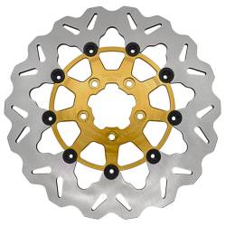 Galfer - Galfer Brake Rotor - Front 11.8" Standard Floating Wave - Gold Carrier
