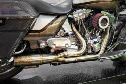 Fuel Moto - Fuel Moto Contender 2-into-1 Exhaust Stainless Twin Cam Touring 99-16