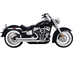 Vance & Hines - Vance & Hines Big Shots Staggered 2 Into 2 Exhaust - Chrome - M8 Softail