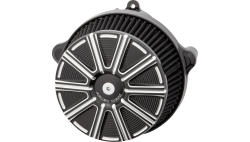 Arlen Ness - Arlen Ness Big Sucker Stage 1 Air Cleaner Kit with Cover - 10 Gauge Black with Machined Accents - M8 Gen2 Touring & Softail