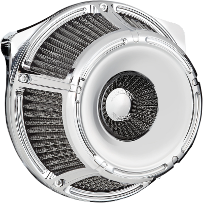 Arlen Ness - Arlen Ness Inverted Air Cleaner - Slot Track Chrome - Twin Cam FBW
