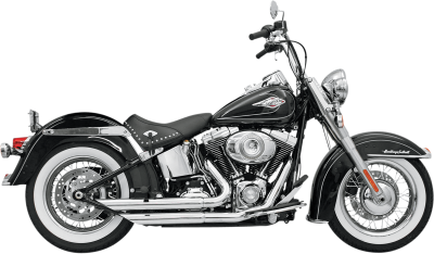 Bassani Xhaust - Bassani Xhaust FireFlight Exhaust - Chrome - Twin Cam Softail