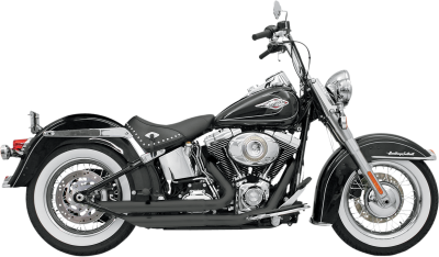 Bassani Xhaust - Bassani Xhaust FireFlight Exhaust - Black - Twin Cam Softail