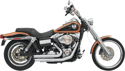 Bassani Xhaust - Bassani Xhaust FireSweep Exhaust - Chrome - Twin Cam Softail Dyna FXD
