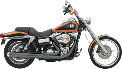 Bassani Xhaust - Bassani Xhaust Road Rage 2 Into 1 Long Exhaust - Black - 2006-2017 Dyna
