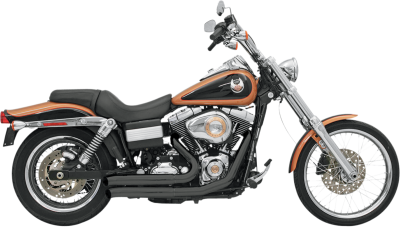 Bassani Xhaust - Bassani Xhaust FireSweep Exhaust - Black - Twin Cam Softail Dyna FXD