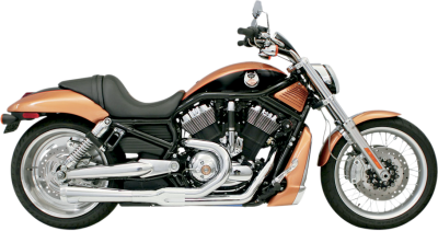 Bassani Xhaust - Bassani Xhaust Road Rage 2 Into 1 Short Megaphone Exhaust - Chrome - V-Rod