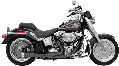 Bassani Xhaust - Bassani Xhaust Road Rage 2 Into 1 Short Exhaust - Black - Twin Cam Softail