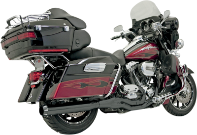 Bassani Xhaust - Bassani Xhaust Road Rage B4 2 Into 1 Straight Can Exhaust - Black - Twin Cam Touring