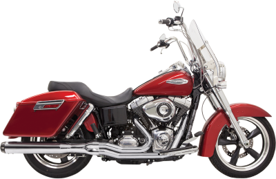 Bassani Xhaust - Bassani Xhaust Road Rage 2 Into 1 Exhaust - Chrome/Black - Dyna Switchback