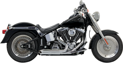 Bassani Xhaust - Bassani Xhaust Pro Street Turn Out Exhaust - Chrome - Evolution/Twin Cam Softail