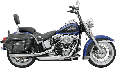 Bassani Xhaust - Bassani Xhaust 3 Inch Firepower Series Slash-Cut Slip-On Mufflers - Chrome - Twin Cam Softail