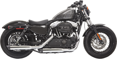 Bassani Xhaust - Bassani Xhaust 3 Inch Firepower Series Slash-Cut Slip-On Mufflers - Chrome/Black - Sportster