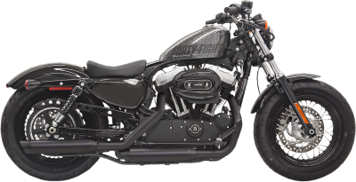 Bassani Xhaust - Bassani Xhaust 3 Inch Firepower Series Slip-On Mufflers - Black - Sportster