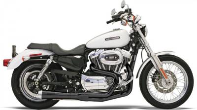 Bassani Xhaust - Bassani Xhaust Road Rage 2 Into 1 Short Exhaust - Black - 2004-2013 Sportster