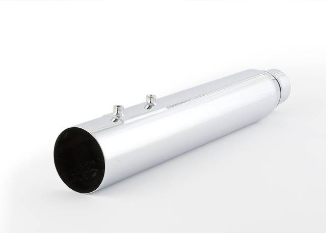 D&D - D&D Fat Cat 2 into 1 Chrome Straight Cut Perforated Wrapped Baffle 95-08 Touring