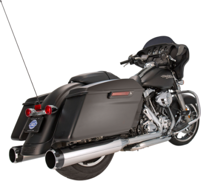 S&S Cycle - S&S Cycle - Mk45 Mufflers Chrome with Black Thruster End Cap