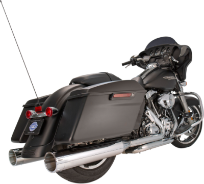 S&S Cycle - S&S Cycle - Mk45 Mufflers Chrome with Chrome Tracer End Caps