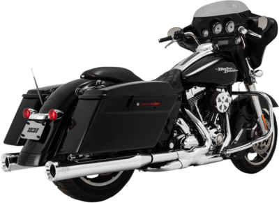 Vance & Hines - Vance & Hines - Eliminator 400 Slip-On Mufflers Chrome with Chrome End Caps